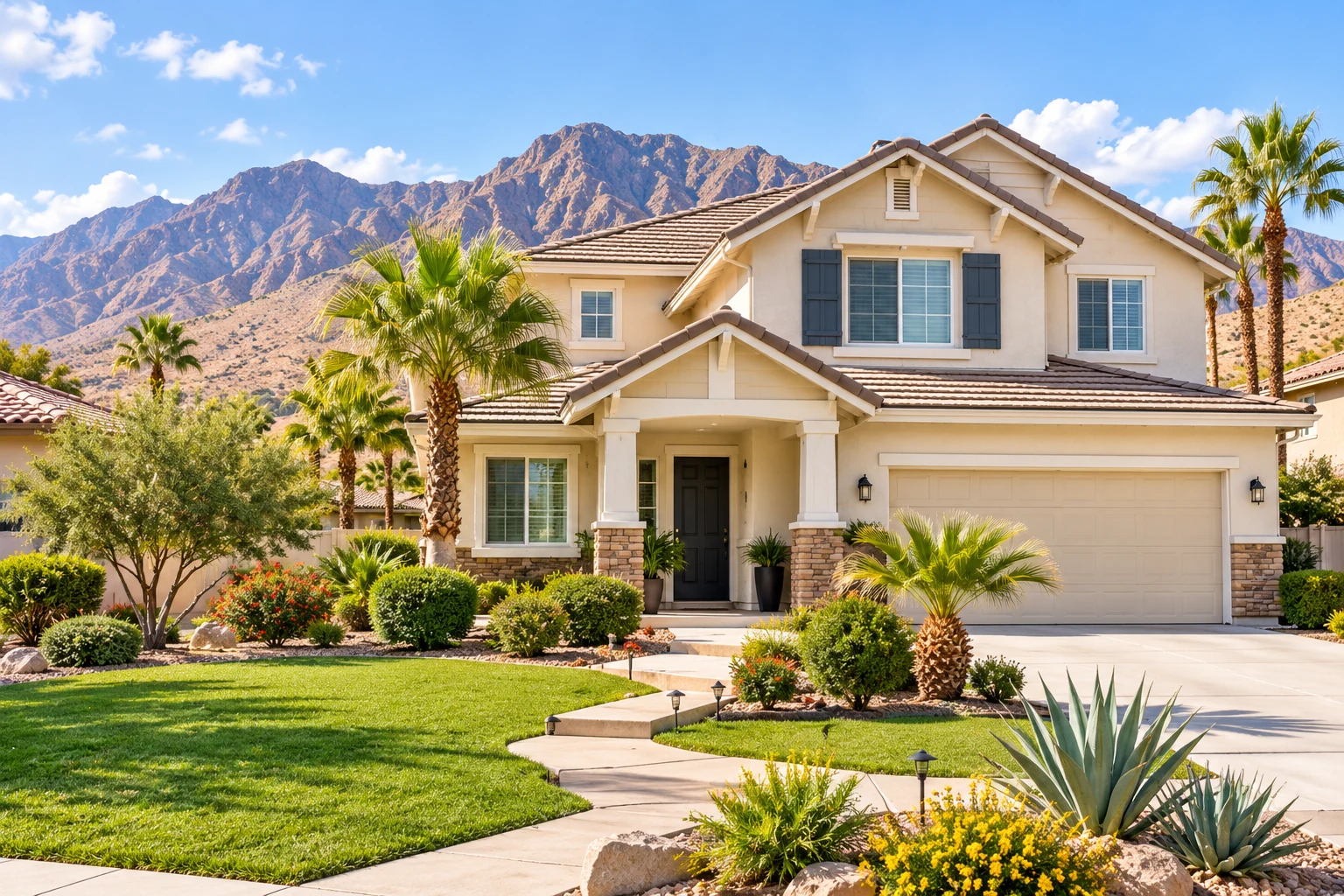 Illustration of a Nevada home in a residential neighborhood